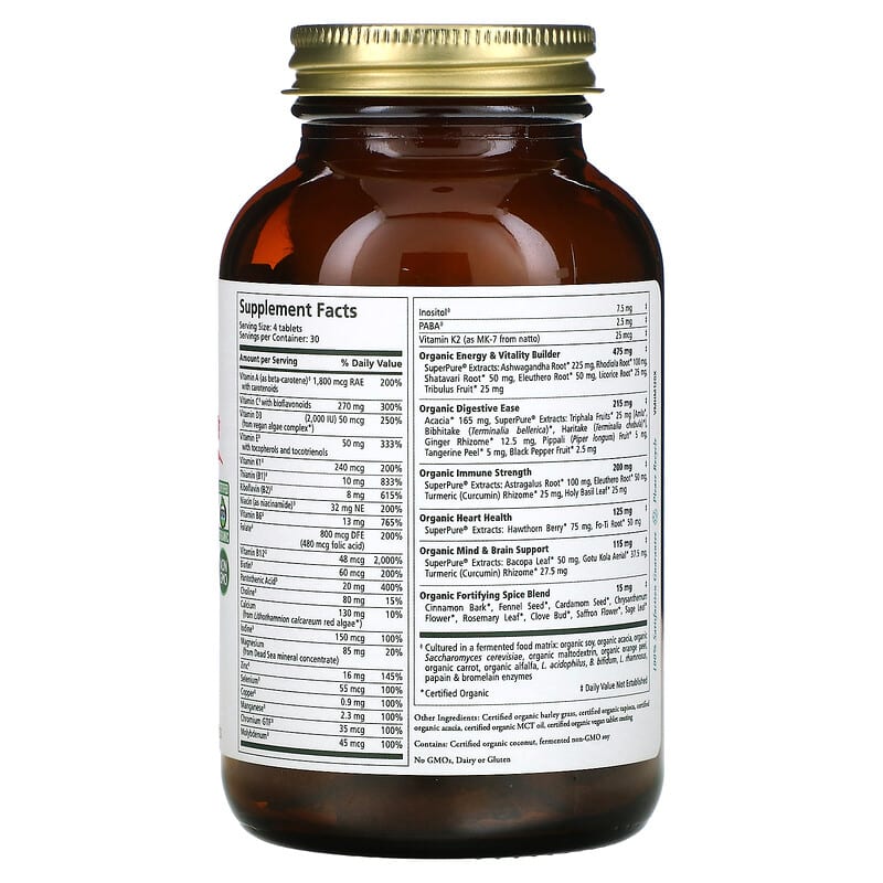 Pure Synergy, Vita-Min-Herb, Men's Multivitamin, 120 Tablets 852971004309