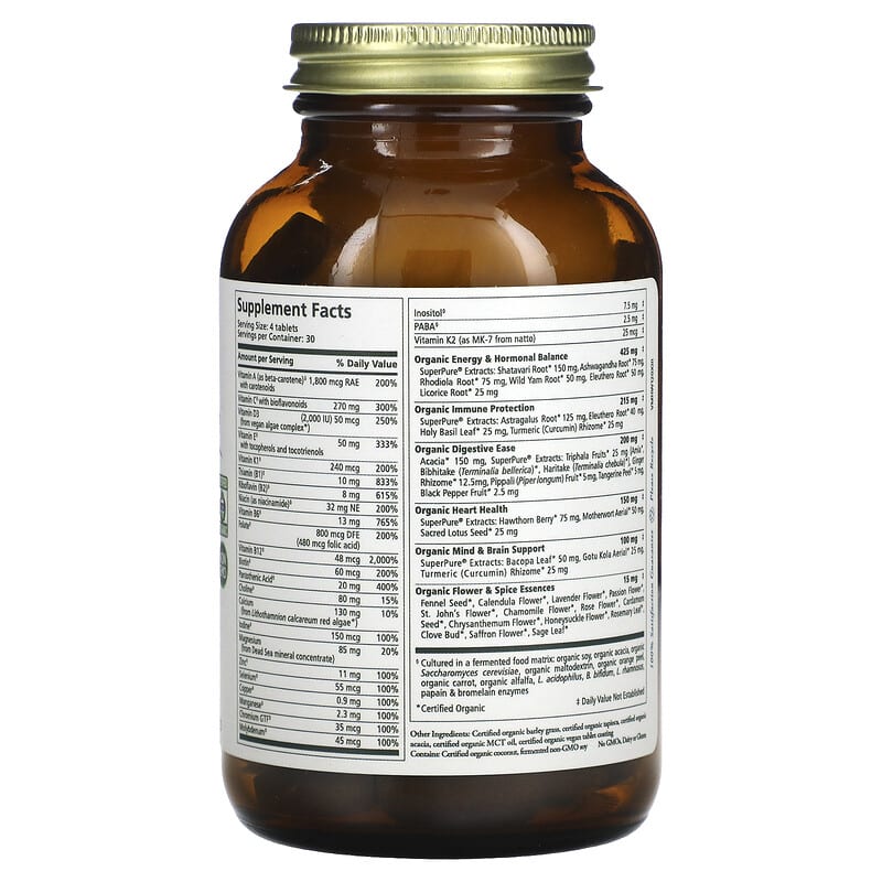 Pure Synergy, Vita-Min-Herb, Women's Multivitamin, 120 Tablets 852971004316