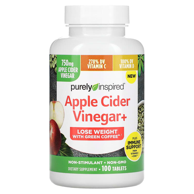 Purely Inspired, Apple Cider Vinegar+, 100 Tablets 631656610413