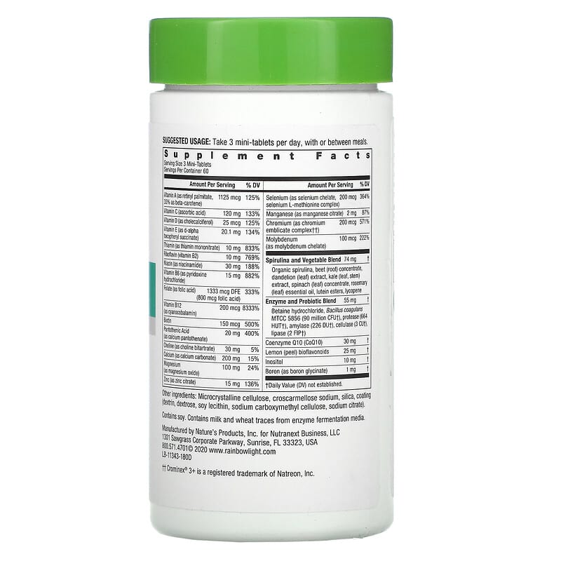 Rainbow Light, 50+ Mini-Tablet, 180 Tablets 21888113439