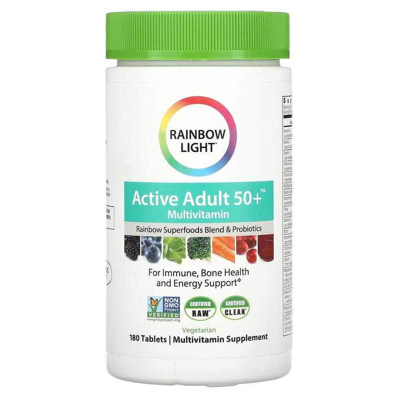 Rainbow Light Active Adult 50+ Multivitamin 180 Tablets 21888218714