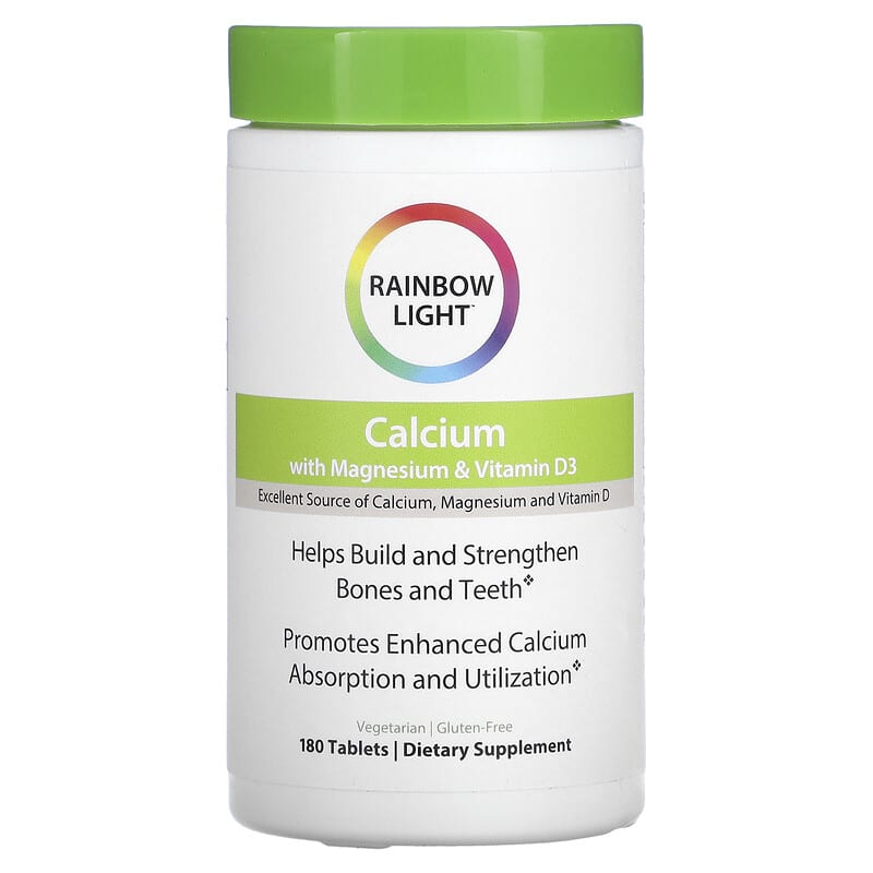 Rainbow Light Calcium with Magnesium & Vitamin D3 180 Tablets 21888109524