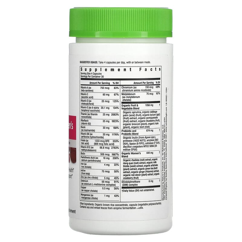 Rainbow Light, Certified Women's Multivitamin, 120 Capsules 21888800018