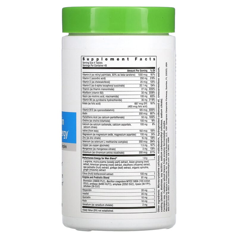 Rainbow Light, Men's Multivitamin for Performance Energy , 180 Tablets 21888106950