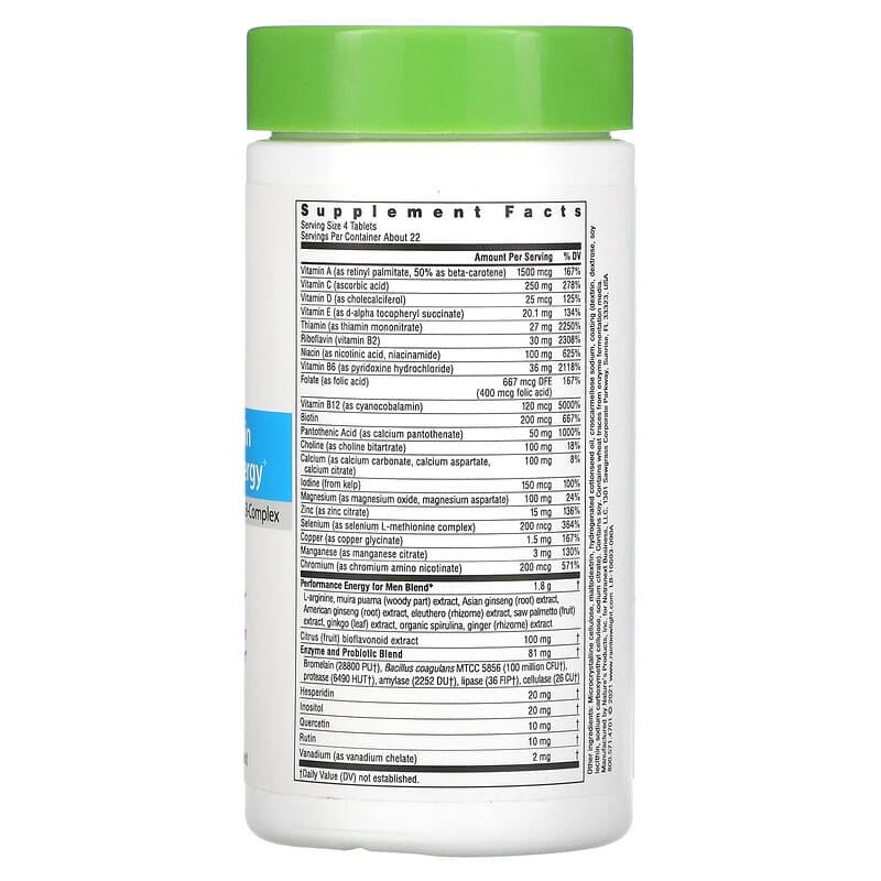 Rainbow Light, Men's Multivitamin for Performance Energy, 90 Tablets 21888106936