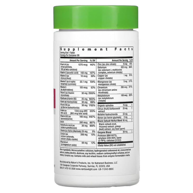 Rainbow Light, Menopause One, Multivitamin, 90 Tablets 21888112432