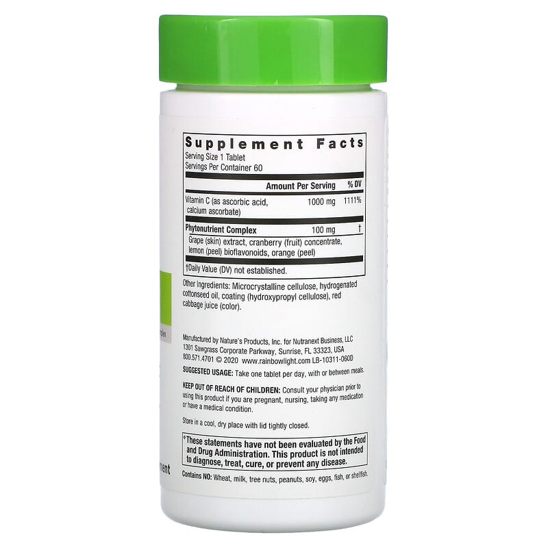 Rainbow Light, Super C, 1,000 mg, 60 Tablets 21888103119