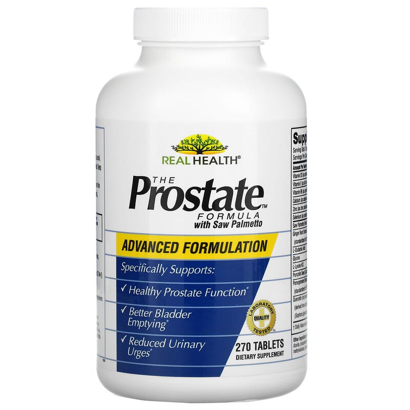 Real Health, The Prostate Formula with Saw Palmetto, 270 Tablets 647125000012