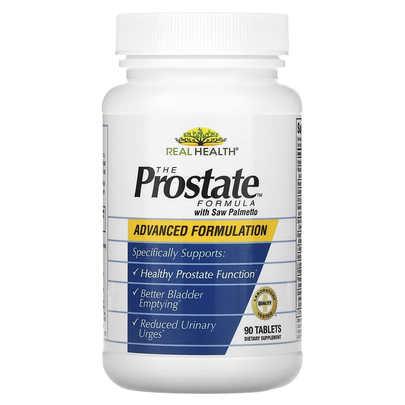 Real Health, The Prostate Formula with Saw Palmetto, 90 Tablets 647125200016