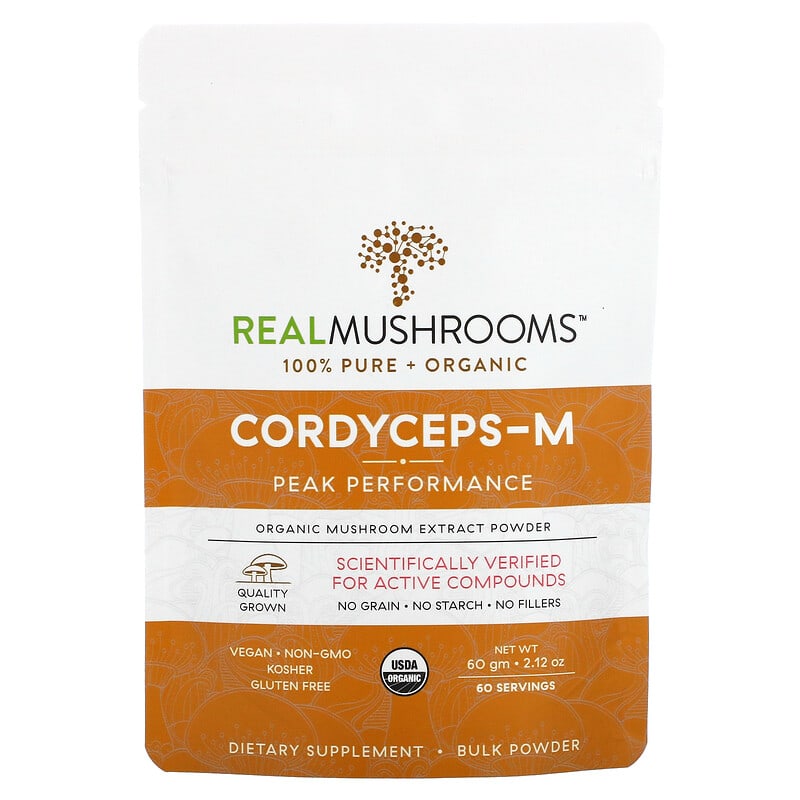 Real Mushrooms Cordyceps-M Organic Mushroom Extract Powder 2.12 oz (60 gm) 627843438748