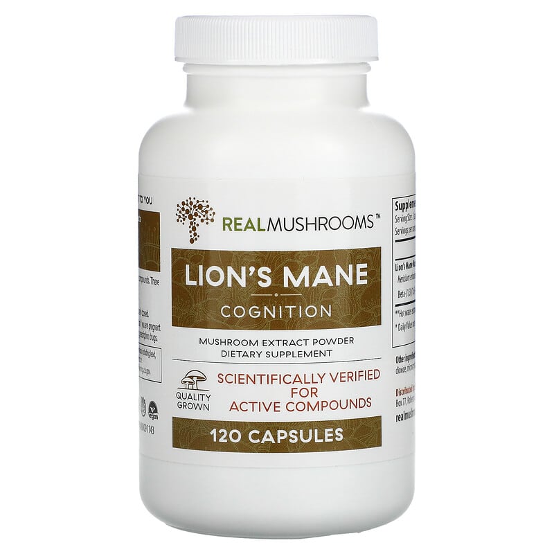 Real Mushrooms Lion's Mane Cognition 120 Capsules 628110068040