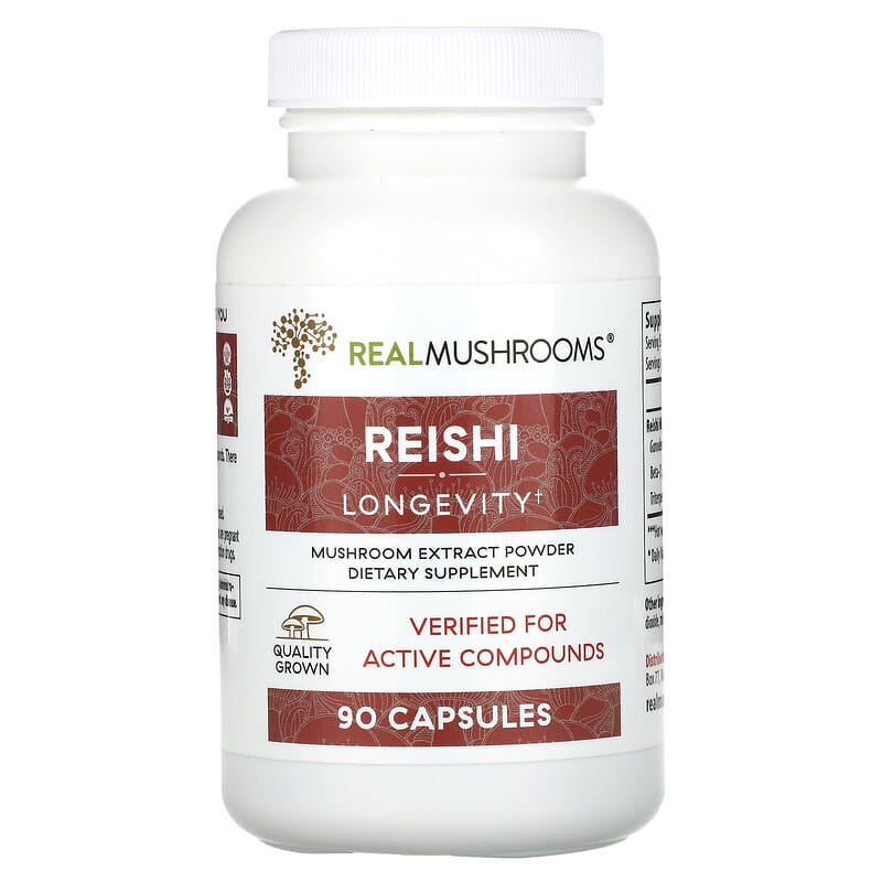Real Mushrooms Reishi Longevity 90 Capsules 628110068095