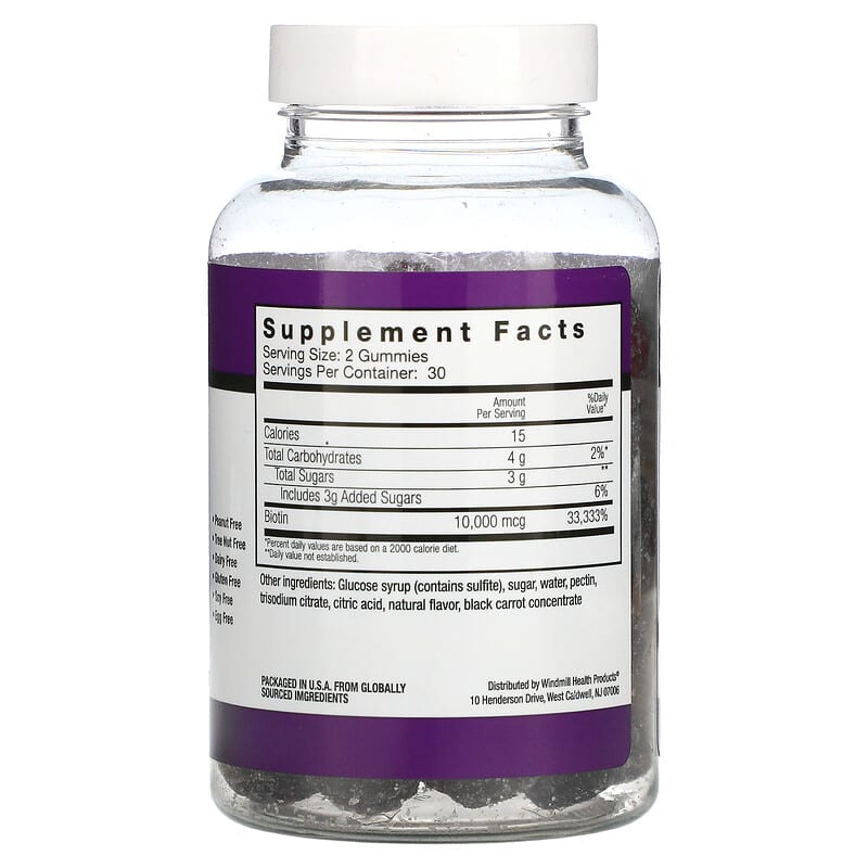 Rejuvicare, Biotin Gummies, Raspberry, 10,000 mcg, 60 Gummies 35046082413