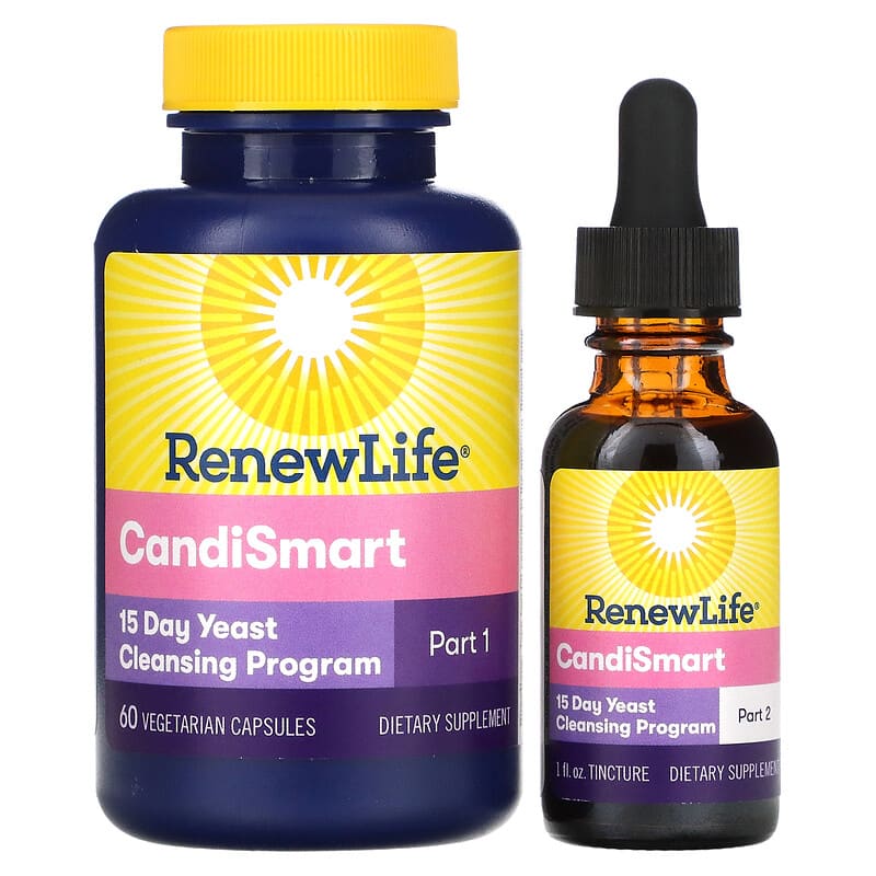 Renew Life, CandiSmart, 15-Day Yeast Cleansing Program, 2 Part Program 631257355553