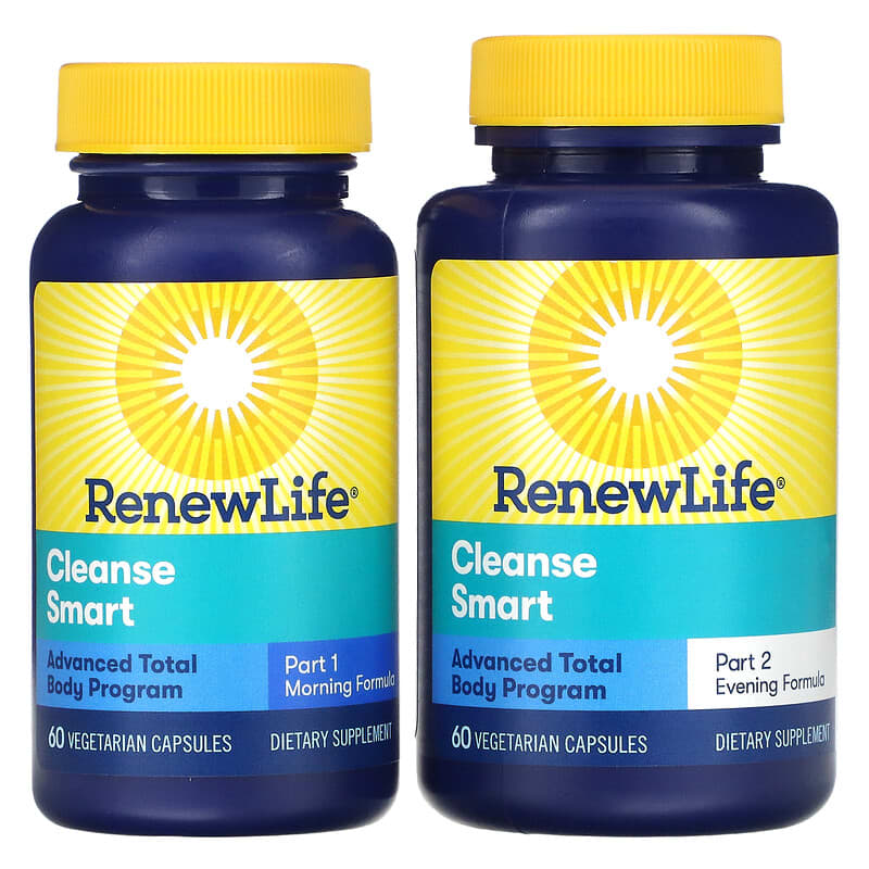 Renew Life, Cleanse Smart, 2 Bottles, 60 Vegetarian Capsules Each 631257534507