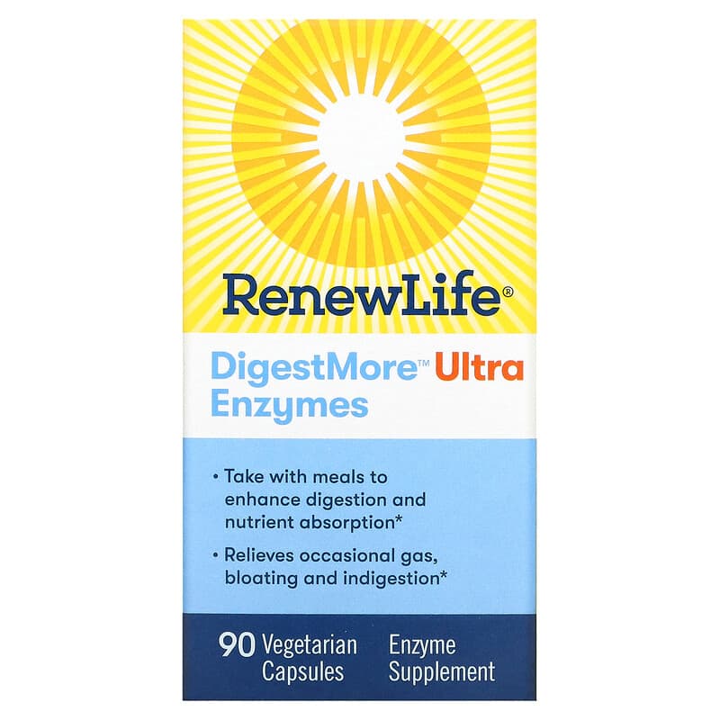 Renew Life DigestMore Ultra Enzymes 90 Vegetarian Capsules 631257120700