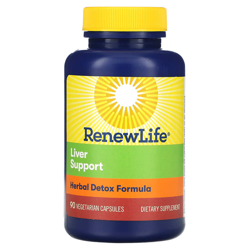 Renew Life, Liver Support, Herbal Detox Formula, 90 Vegetarian Capsules 631257155702