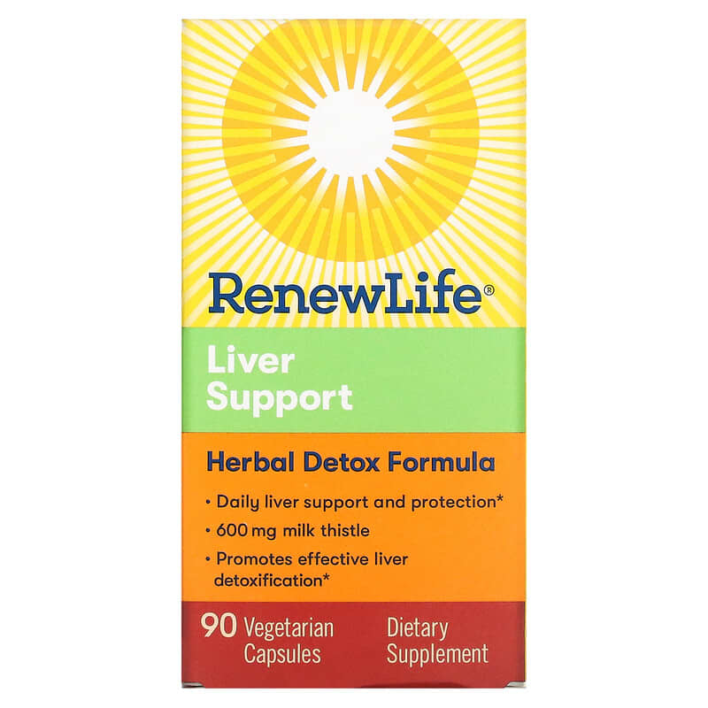 Renew Life Liver Support Herbal Detox Formula 90 Vegetarian Capsules 631257155702
