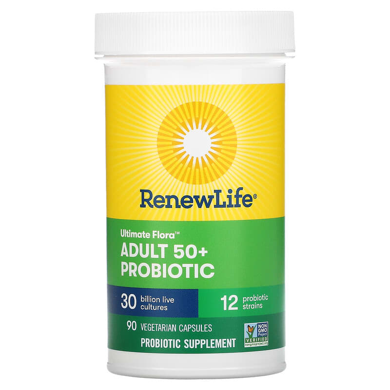 Renew Life, Ultimate Flora Adult 50+ Probiotic, 30 Billion CFU, 90 Vegetarian Capsules 631257121141