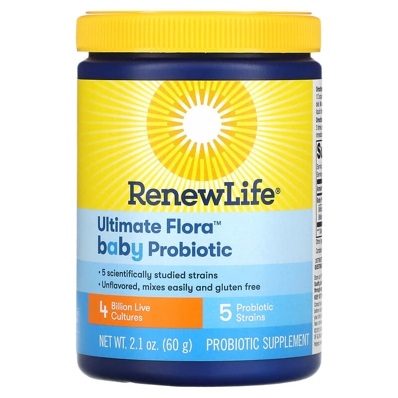 Renew Life Ultimate Flora Baby Probiotic 4 Billion Live Cultures 2.1 oz (60 g) 631257560308
