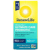Renew Life Ultimate Flora Ultimate Care Probiotic 150 Billion Live Cultures 30 Vegetarian Capsules 631257121202