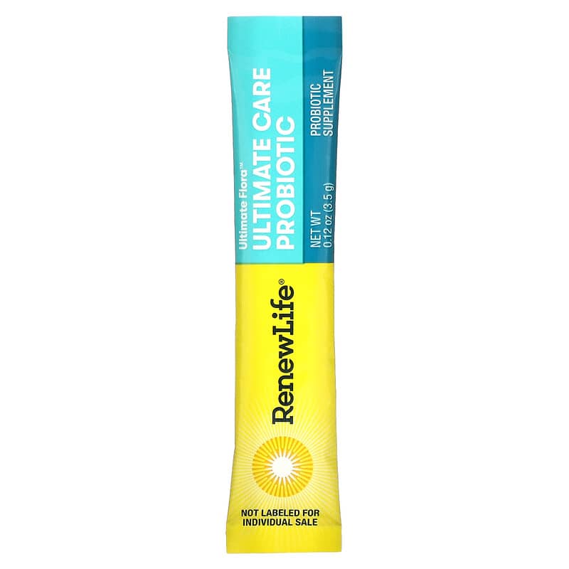 Renew Life, Ultimate Flora, Ultimate Care Probiotic, 200 Billion Live Cultures, 7 Packets, 0.12 oz (3.5 g) Each 631257158598