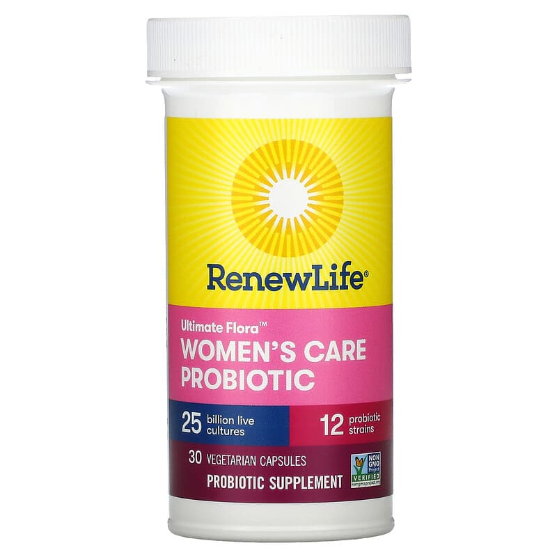Renew Life, Ultimate Flora, Women's Care Probiotic, 25 Billion Live Cultures, 30 Vegetarian Capsules 631257158635