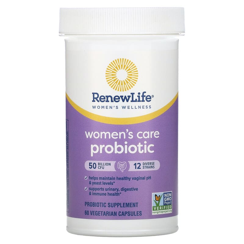 Renew Life, Women's Care Probiotic, 50 Billion CFU, 60 Vegetarian Capsules 631257121196