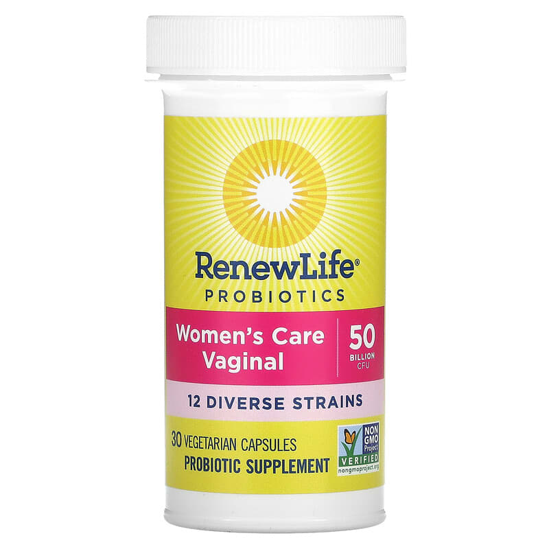 Renew Life, Women's Care Vaginal Probiotics, 50 Billion CFU, 30 Vegetarian Capsules 631257121165