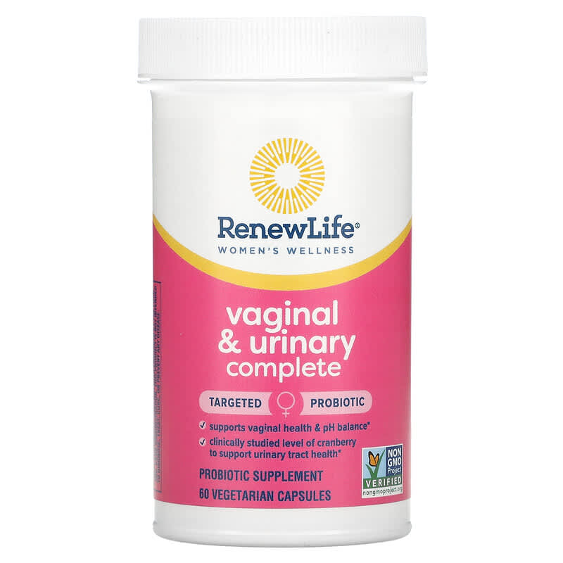 Renew Life, Women's Wellness, Vaginal & Urinary Complete, 60 Vegetarian Capsules 631257122278