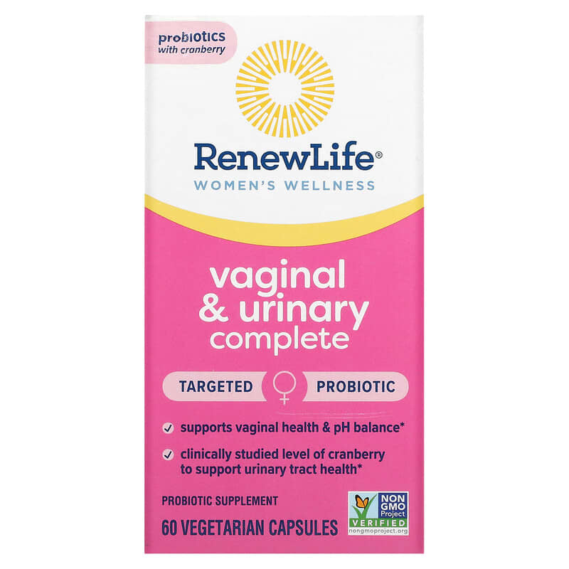 Renew Life Women's Wellness Vaginal & Urinary Complete 60 Vegetarian Capsules 631257122278