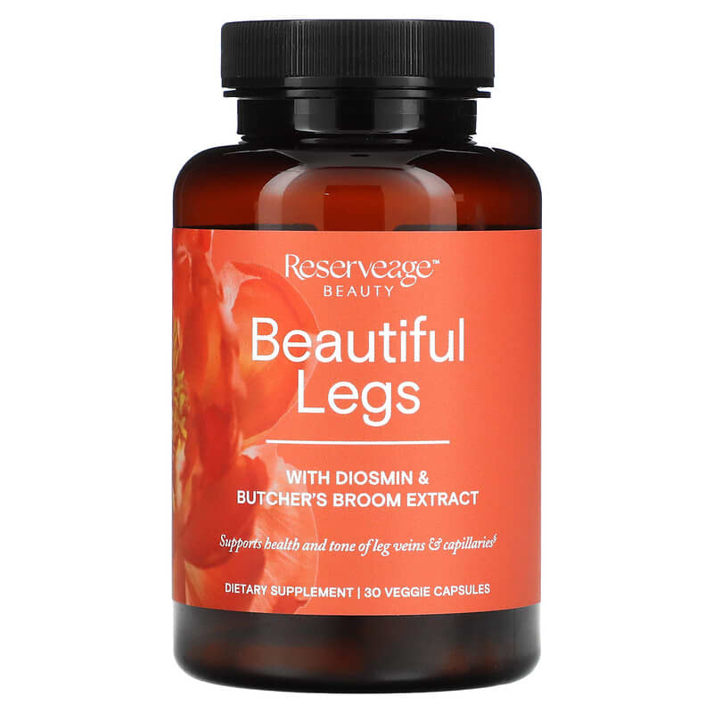Reserveage Nutrition, Beautiful Legs with Diosmin & Butcher's Broom Extract, 30 Veggie Capsules 94922015679