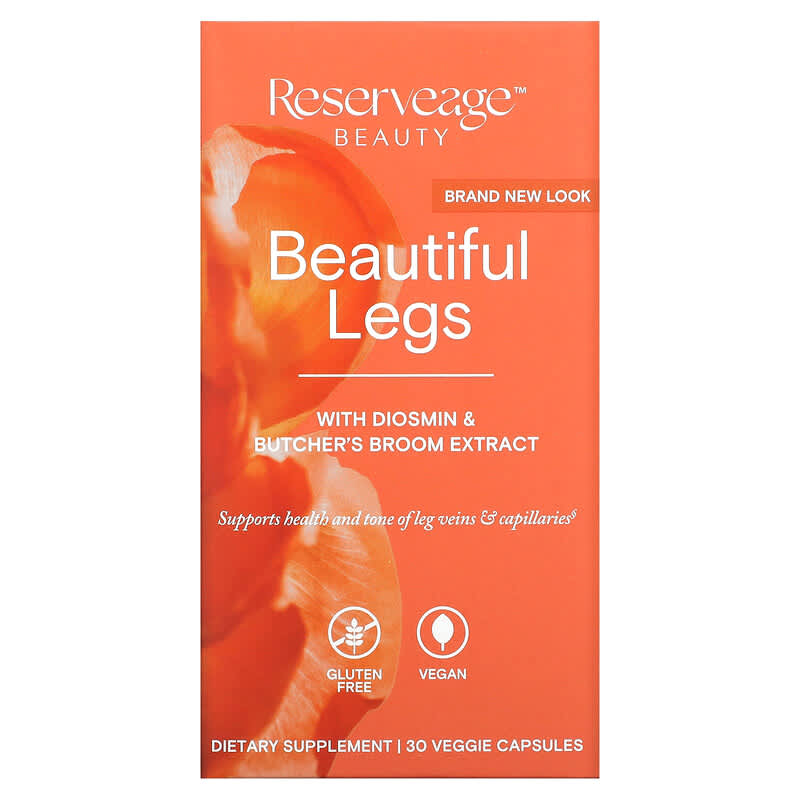 Reserveage Nutrition Beautiful Legs with Diosmin & Butcher's Broom Extract 30 Veggie Capsules 94922015679