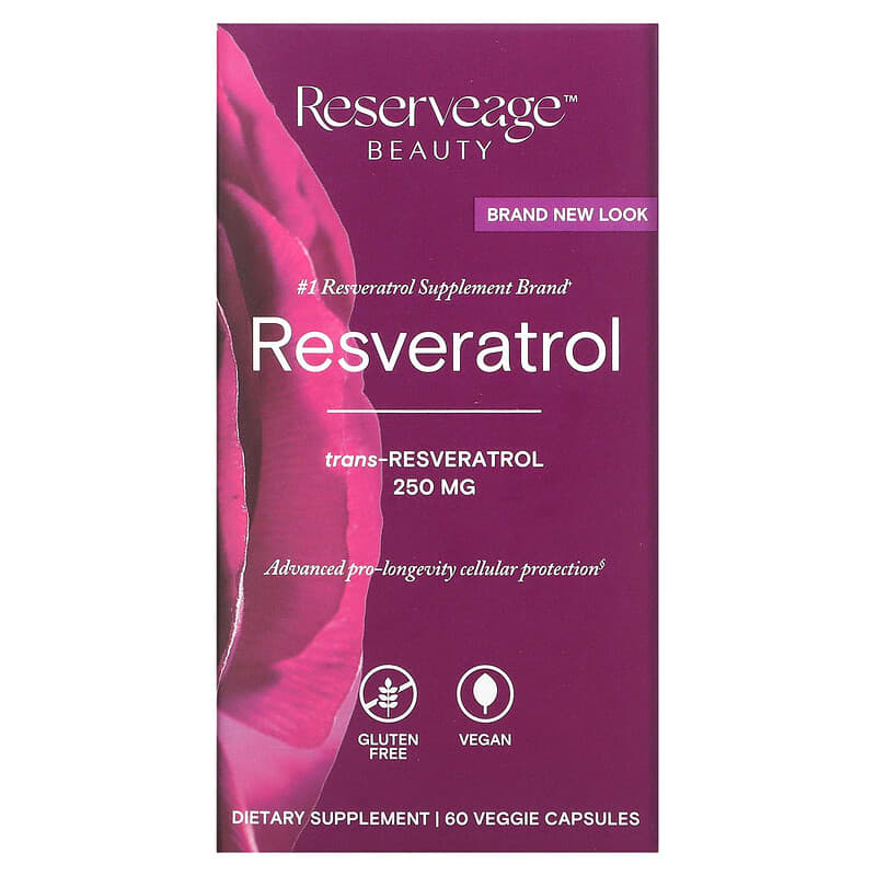 Reserveage Nutrition Resveratrol 250 mg 60 Veggie Capsules 94922978622