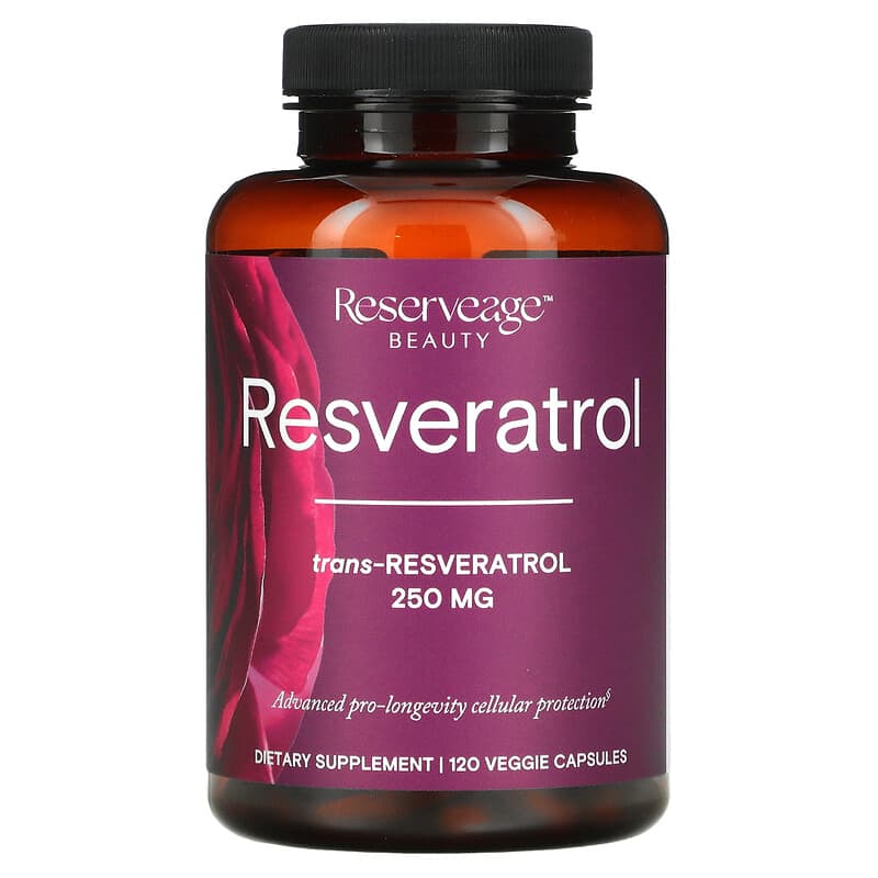 Reserveage Nutrition, Resveratrol, Trans-Resveratrol, 250 mg, 120 Veggie Capsules 94922002815