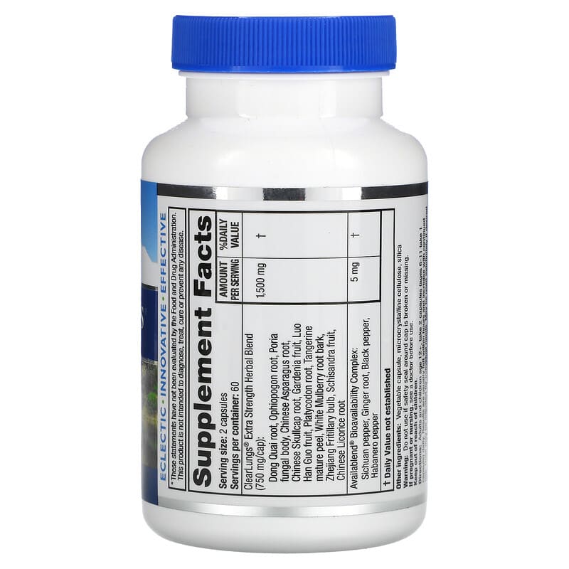 RidgeCrest Herbals, ClearLungs, Extra Strength, 120 Vegan Capsules 355724001568