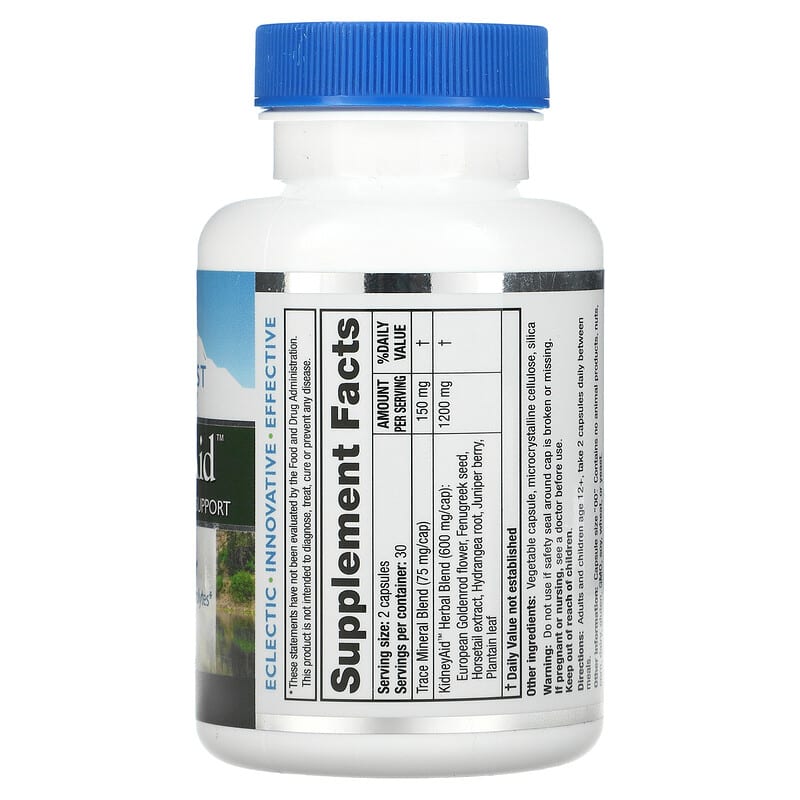 RidgeCrest Herbals, KidneyAid, 60 Vegan Capsules 355724001681