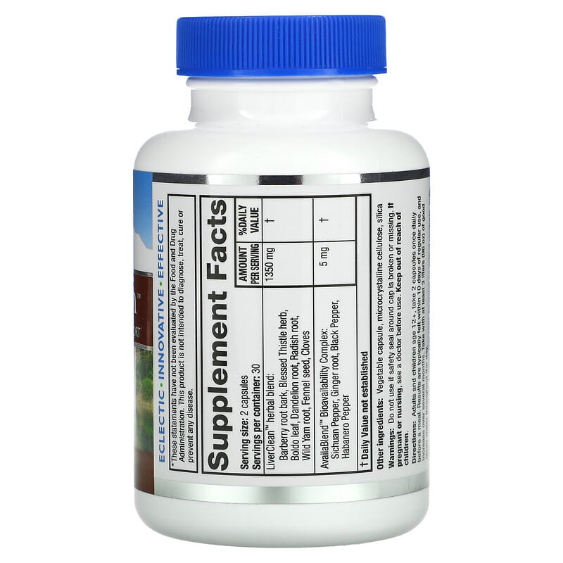RidgeCrest Herbals, LiverClean, 60 Vegan Capsules 355724001728