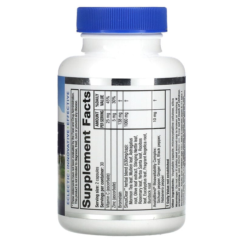 RidgeCrest Herbals, SinusClear, 60 Vegan Capsules 355724005870