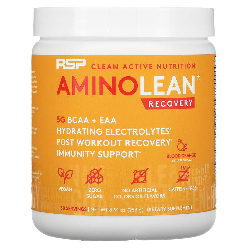 RSP Nutrition AminoLean Recovery Blood Orange 8.91 oz (253 g) 850019469561