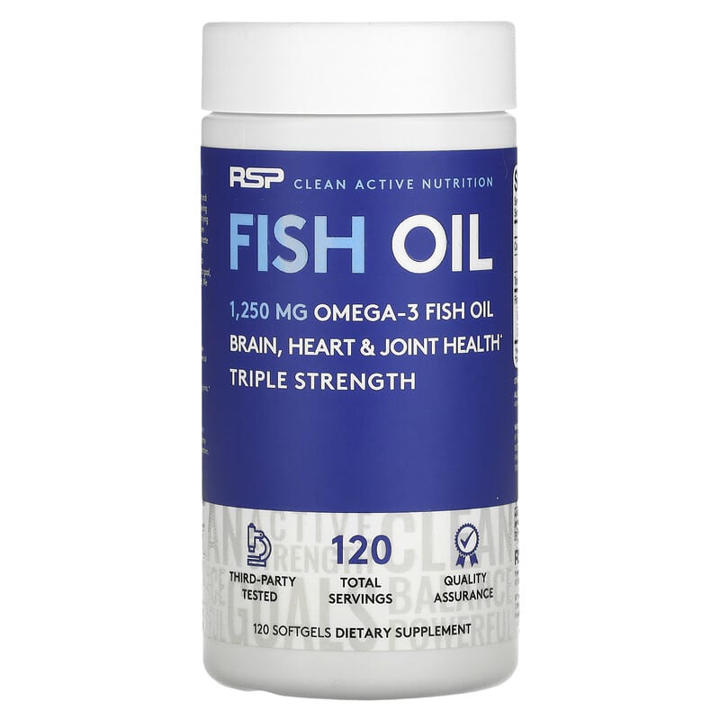 RSP Nutrition Fish Oil 1,250 mg 120 Softgels 858491007271