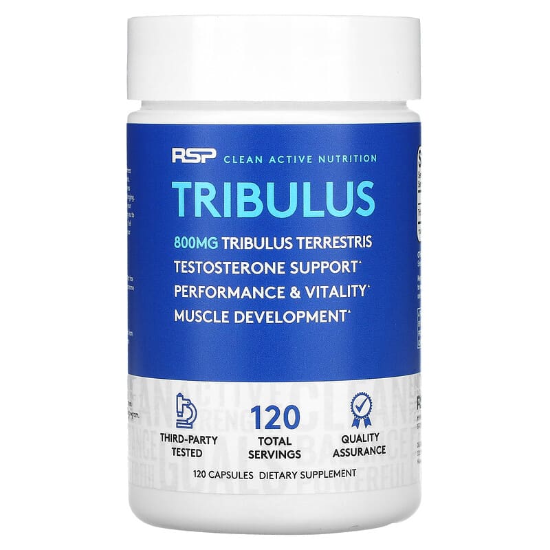 RSP Nutrition Tribulus Testosterone Support 800 mg 120 Capsules 854446006610