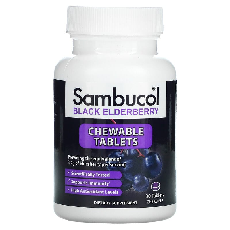 Sambucol, Black Elderberry, 30 Tablets Chewable 896116001129
