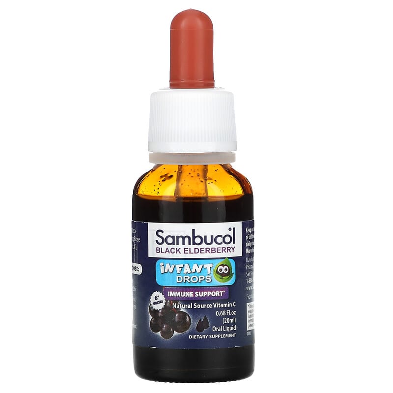 Sambucol, Black Elderberry, Infant Drops, 6+ Months, 0.68 fl oz ( 20 ml) 896116001617