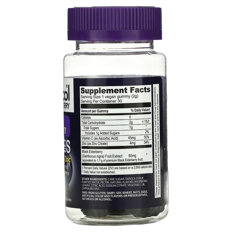 Sambucol, Black Elderberry with Vitamin C & Zinc, 30 Gummies 896116001228