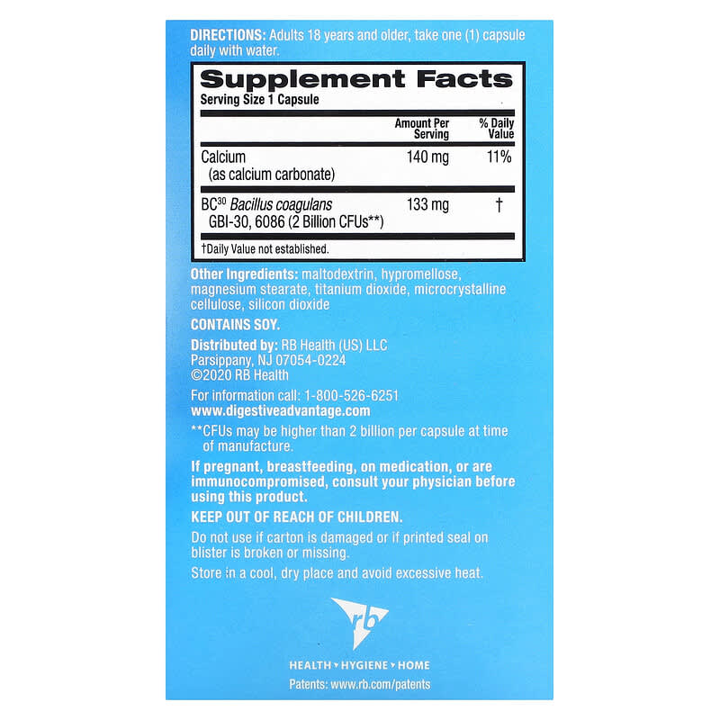 Schiff, Digestive Advantage, Daily Probiotics, 50 Capsules 20525181671