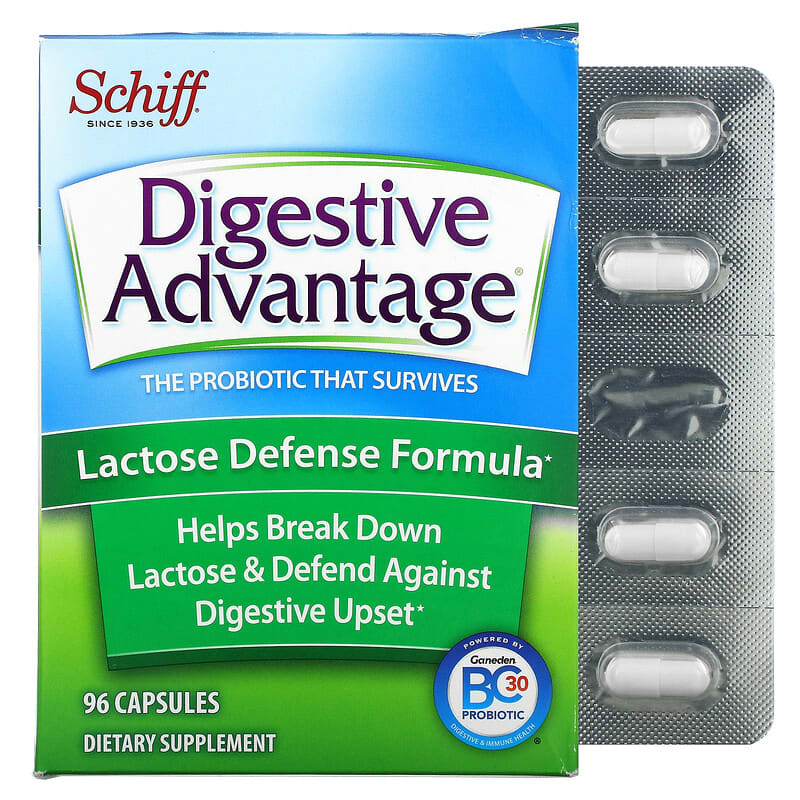 Schiff Digestive Advantage Lactose Defense Formula 96 Capsules 20525982254