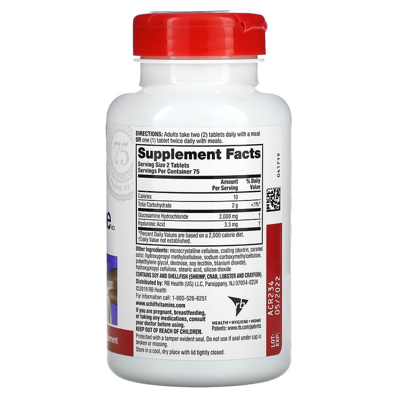 Schiff, Glucosamine HCl, 1,000 mg, 150 Coated Tablets 20525121905
