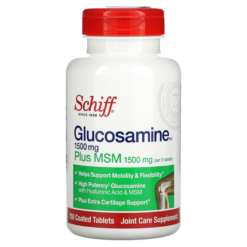 Schiff Glucosamine Plus MSM 500 mg 150 Coated Tablets 20525110190