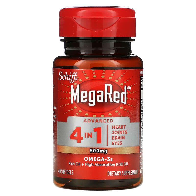 Schiff, MegaRed, Advanced 4 In 1 Omega-3s, 500 mg, 40 Softgels 20525981615